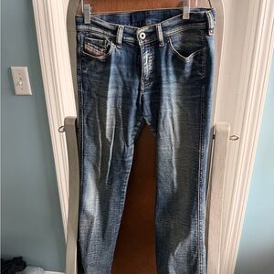 Vintage Diesel Distressed Blue Denim Jeans - Sz 28 petite length